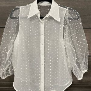 Zara white blouse